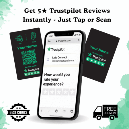 Trustpilot Review Card With Nfc &Amp; Qr Code