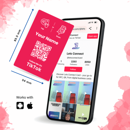 Tiktok Display Card With Nfc &Amp; Qr Code